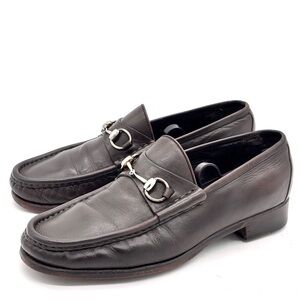 Gucci Horsebit Vintage Brown Leather Loafers
